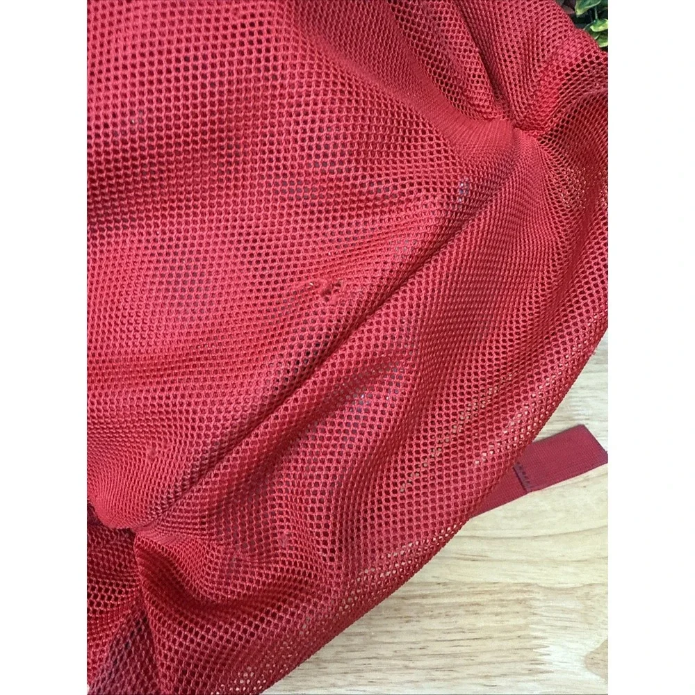 Nike Brasilia Mesh Backpack Color Sports Training Bag Swoosh BA6050-657 Red USED